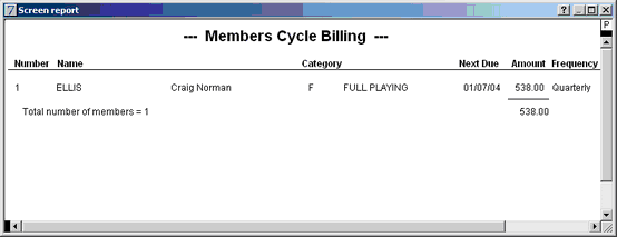 cycle billing list